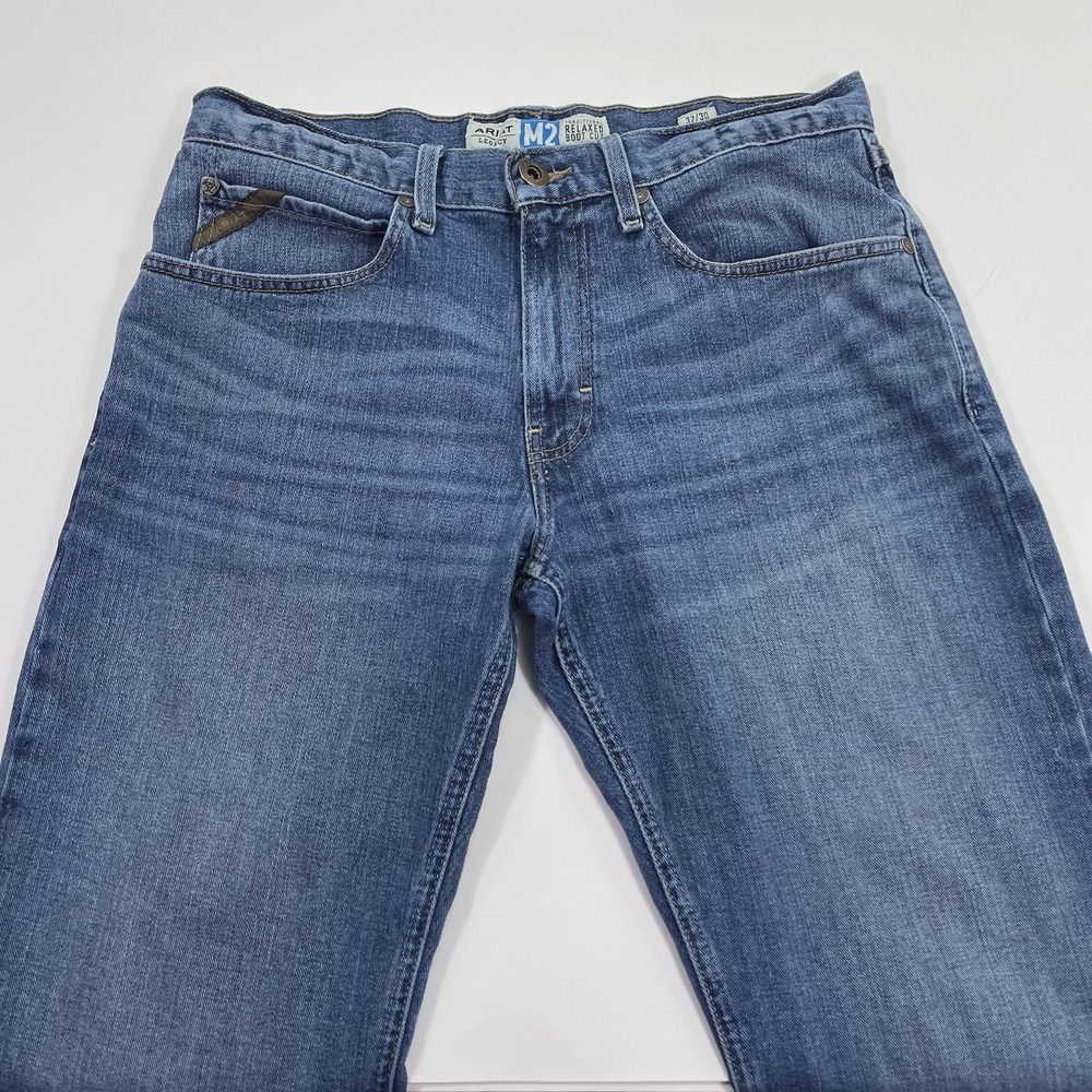 Ariat M2 Traditional Relaxed Bootcut Jeans Mens 32x30 (33x29) Blue Denim Cowboy